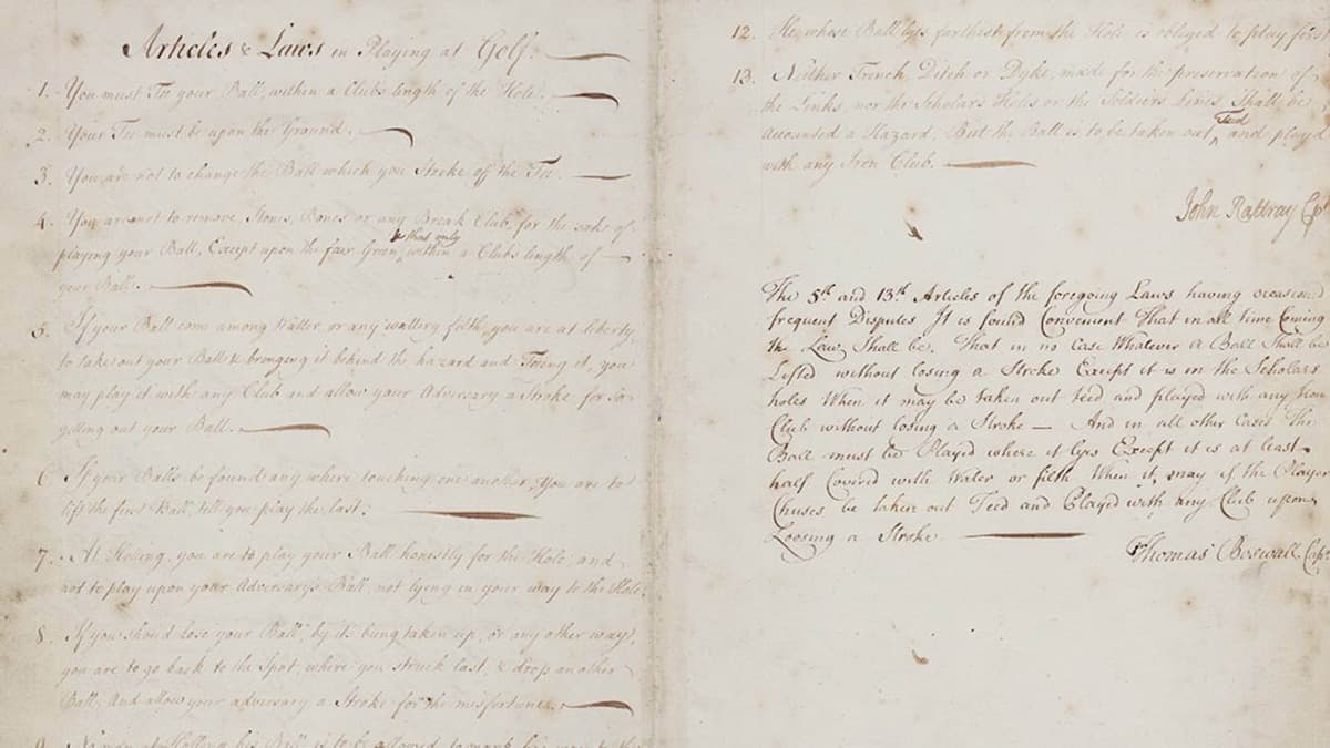 John Rattray and the Rules of Golf