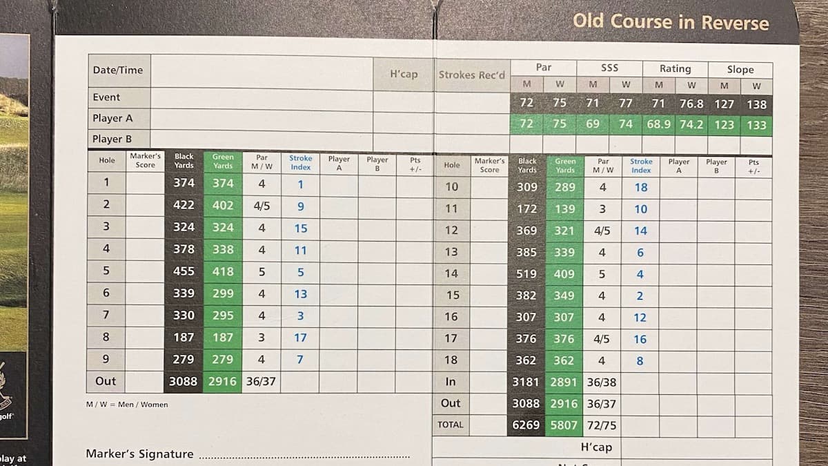 The Old Course "Reverse"