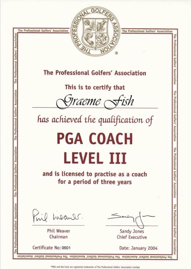 PGA Coach Level III